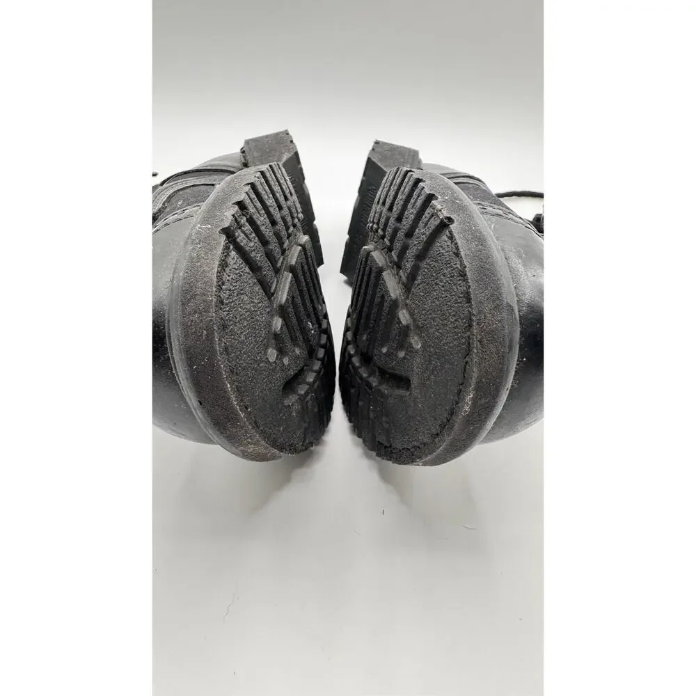 Corcoran Combat Boots Mens 8 EE Black Good Leather Canvas Jump Boots USA Made